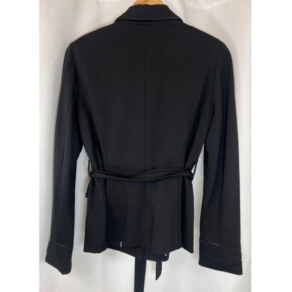 White House Black Market Classic Black Tailored Belted Safari Field Blazer 8 - Picture 5 of 16